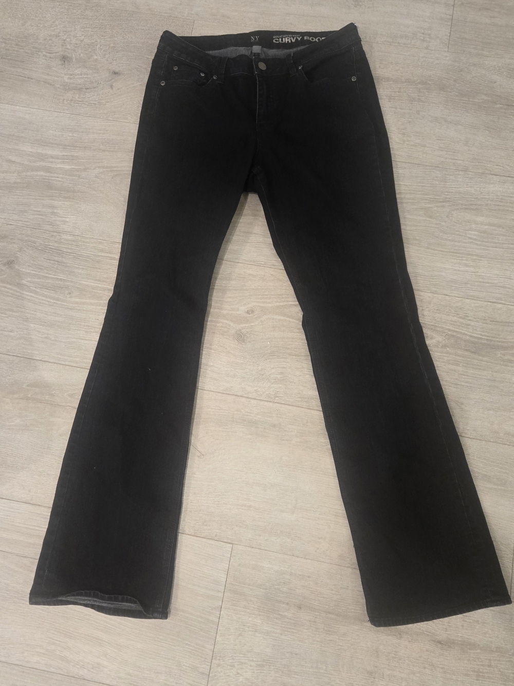 New York & Company Curvy Bootcut Jeans - Black